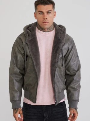 SikSilk Męska Szara Dwustronna Kurtka