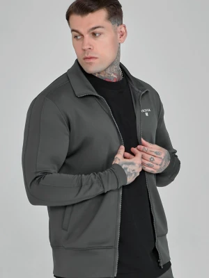 SikSilk Męska Szara Esencjonalna Bluza z Poliestru