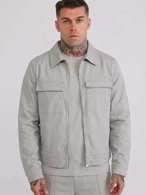 SikSilk Męska Szara Koszula Utility Overshirt