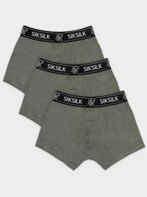 Siksilk Męska szara paczka 3 bokserów