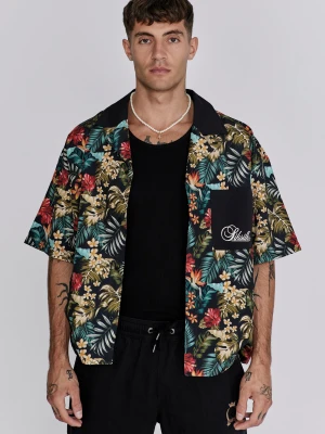 SikSilk Męska Wielokolorowa Koszula Resort