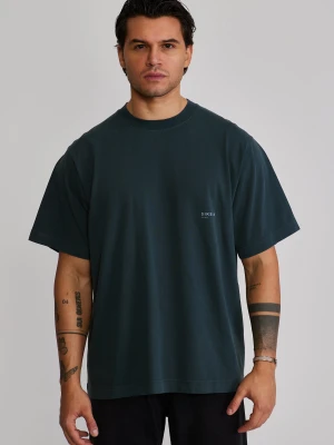 SikSilk Męska Zielona Graficzna Koszulka T-shirt