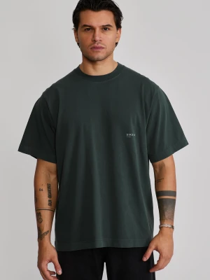 SikSilk Męska Zielona Graficzna Koszulka T-shirt