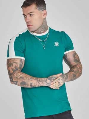 Zdjęcie produktu SikSilk Męska Zielona Koszulka Ringer