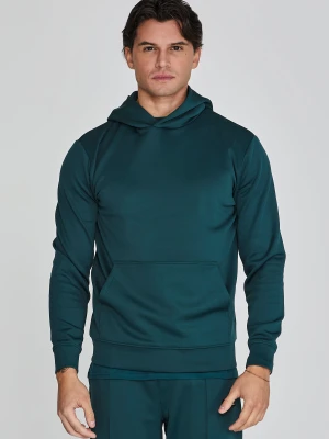SikSilk Męska Zielona Sprytna Bluza z Kapturem