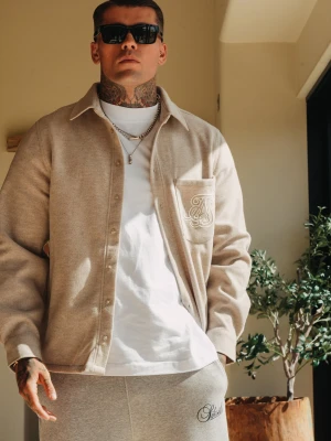 SikSilk Męski Beżowy Overshirt