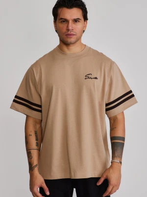 SikSilk Męski Beżowy Script T-shirt