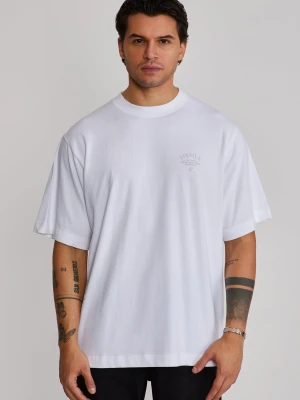 SikSilk Męski Biały Graficzny T-Shirt