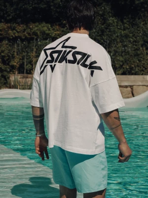 Zdjęcie produktu SikSilk Męski Biały Graficzny T-Shirt