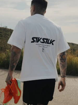 Zdjęcie produktu SikSilk Męski Biały Graficzny T-Shirt