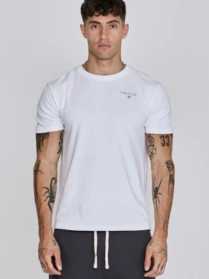 SikSilk Męski Biały T-Shirt o Luźnym Kroju