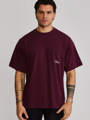 SikSilk Męski Bordowy Oversized T-Shirt