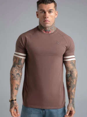 SikSilk Męski Brązowy, Ecru Turniejowy T-Shirt