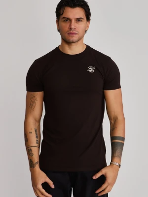 SikSilk Męski Brązowy Essentials T-shirt