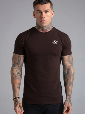 SikSilk Męski Brązowy Essentials T-shirt