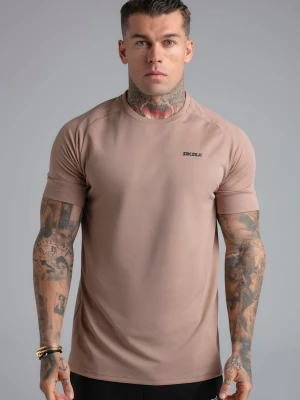 SikSilk Męski Brązowy Tech T-Shirt