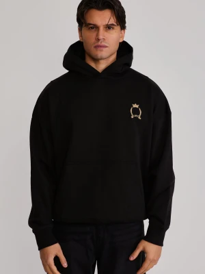 SikSilk Męski Czarny Crest Bluza z kapturem