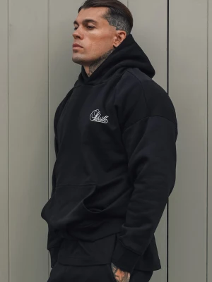 SikSilk Męski Czarny Essentials Bluza z Kapturem