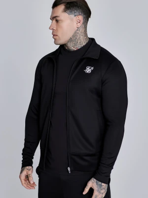 Zdjęcie produktu SikSilk Męski Czarny Essentials Poliestrowy Track Top