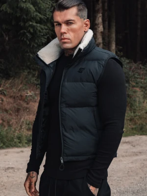 SikSilk Męski Czarny Gilet