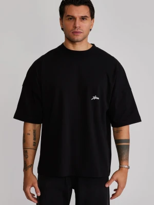 SikSilk Męski Czarny Graficzny T-Shirt
