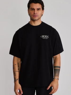 Zdjęcie produktu SikSilk Męski Czarny Graficzny T-Shirt