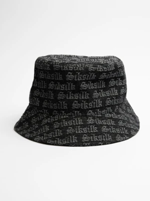 SikSilk Męski Czarny Jacquard Denimowy Kapelusz Bucket L/XL
