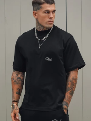 SikSilk Męski Czarny Oversized T-Shirt