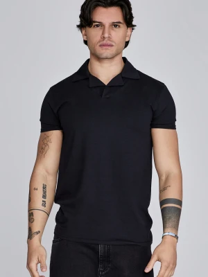 SikSilk Męski Czarny Revere Polo