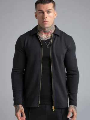 SikSilk Męski Czarny Smart Overshirt
