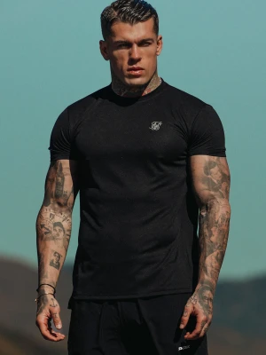 Zdjęcie produktu SikSilk Męski Czarny T-shirt Muscle Fit