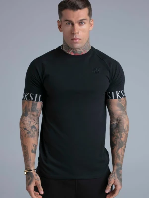 SikSilk Męski Czarny Tech T-Shirt