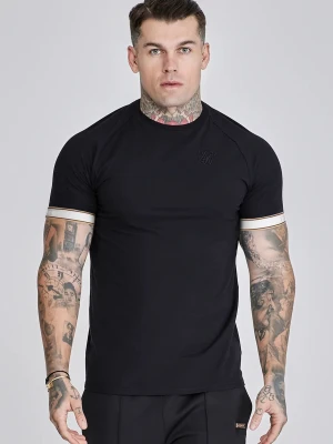 SikSilk Męski Czarny Tech T-Shirt