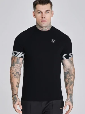 SikSilk Męski Czarny Tech T-Shirt
