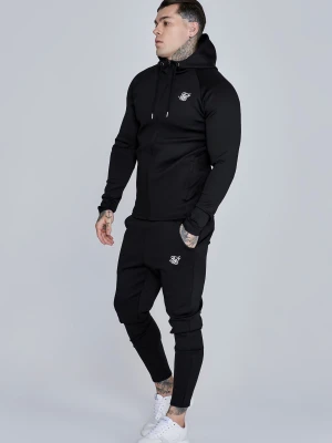 SikSilk Męski Czarny Zestaw Bluza z Kapturem i Joggersy