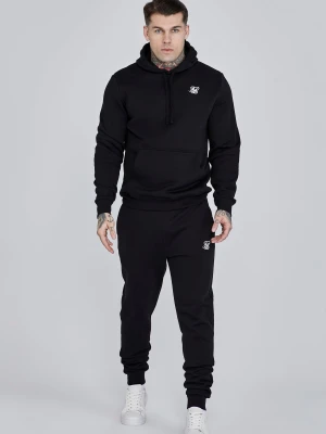 SikSilk Męski Czarny Zestaw Bluza z Kapturem i Joggersy