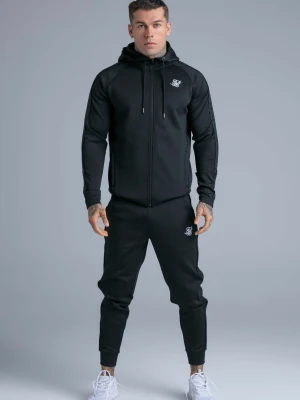 Zdjęcie produktu SikSilk Męski Czarny Zestaw Bluza z Kapturem i Joggersy