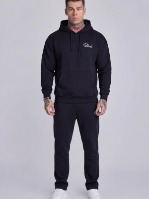 SikSilk Męski Czarny Zestaw Bluza z Kapturem i Joggersy