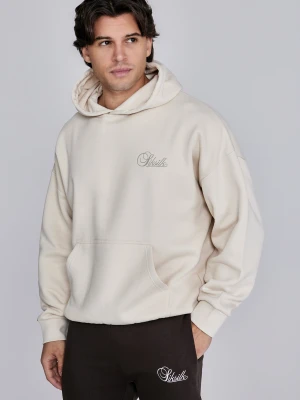 SikSilk Męski Ecru Essentials Bluza z kapturem