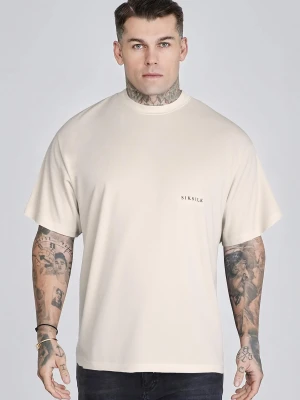Zdjęcie produktu SikSilk Męski Ecru Graficzny T-shirt