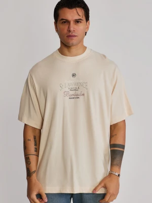 Zdjęcie produktu SikSilk Męski Ecru Graficzny T-shirt