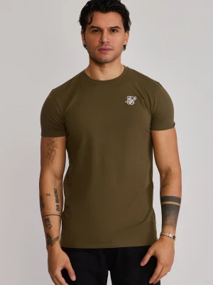 SikSilk Męski Khaki Zielony Essentials T-shirt