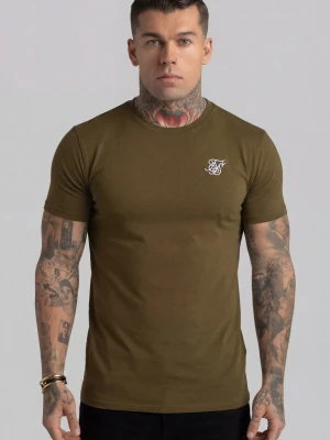 Zdjęcie produktu SikSilk Męski Khaki Zielony Essentials T-shirt
