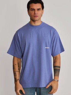 SikSilk Męski Niebieski Graficzny T-Shirt
