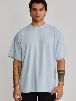 SikSilk Męski Niebieski Graficzny T-Shirt