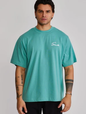 SikSilk Męski Niebieski Script T-shirt