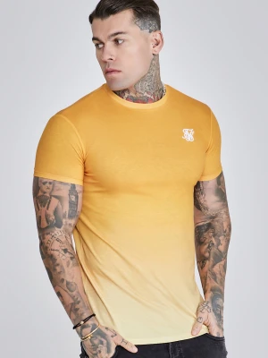 SikSilk Męski Pomarańczowy i Żółty T-Shirt Fade