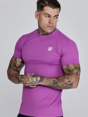 SikSilk Męski Różowy T-Shirt Dopasowany Muscle Fit