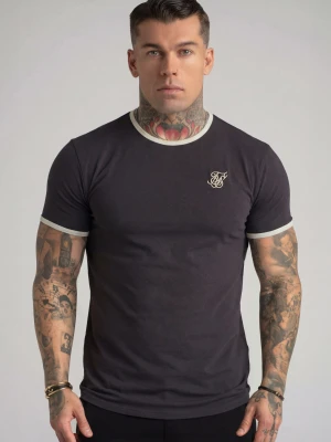 Zdjęcie produktu SikSilk Męski Szary, Ecru Ringer T-Shirt