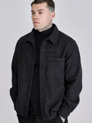 SikSilk Męski Szary Marl Overshirt